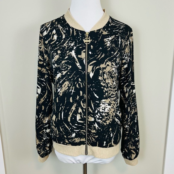 Joseph Ribkoff Jackets & Blazers - Joseph Ribkoff Black and Cream Bomber Jacket